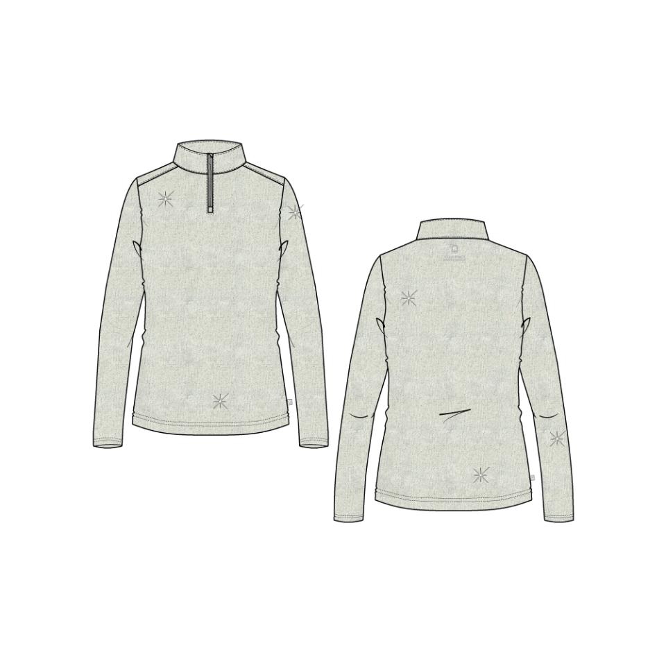 Equipage Shimmer Reithemd half-zip und lang Ärmeln