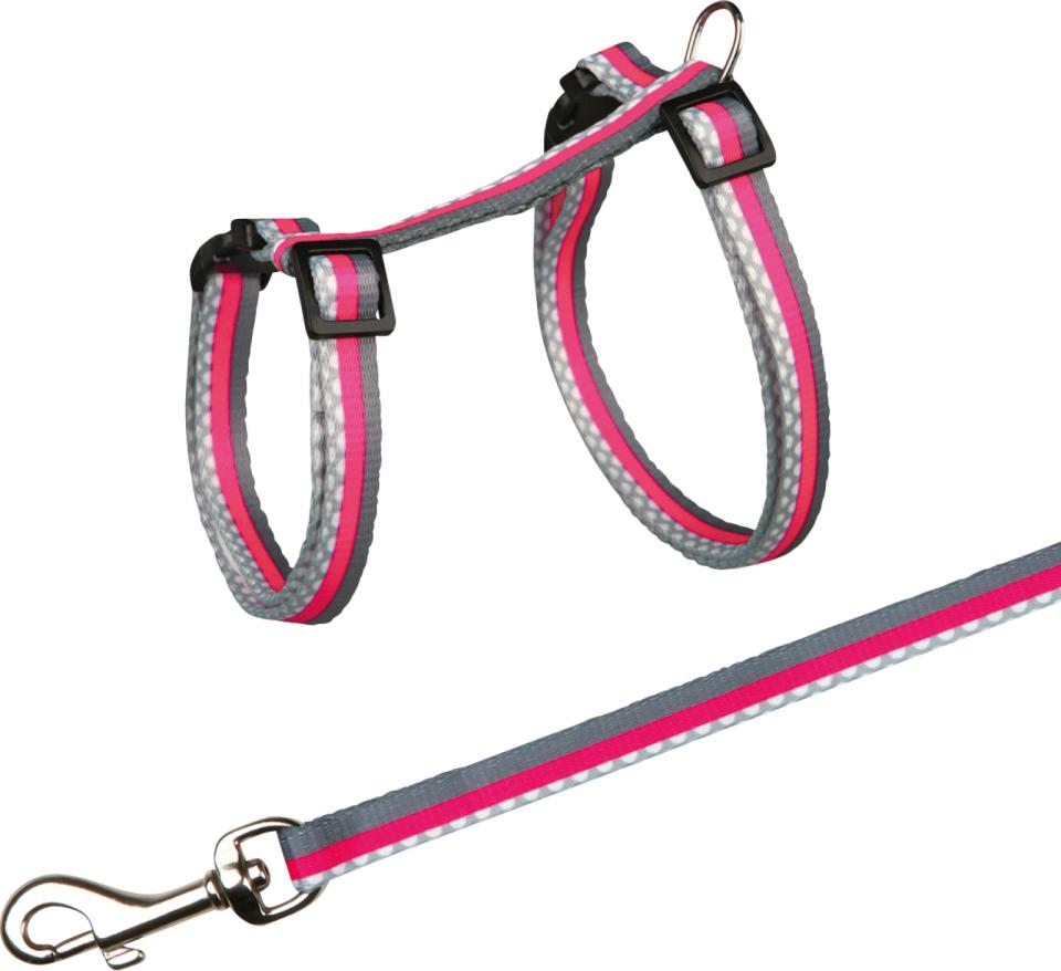 Trixie cat harness (10 mm webbing) with line