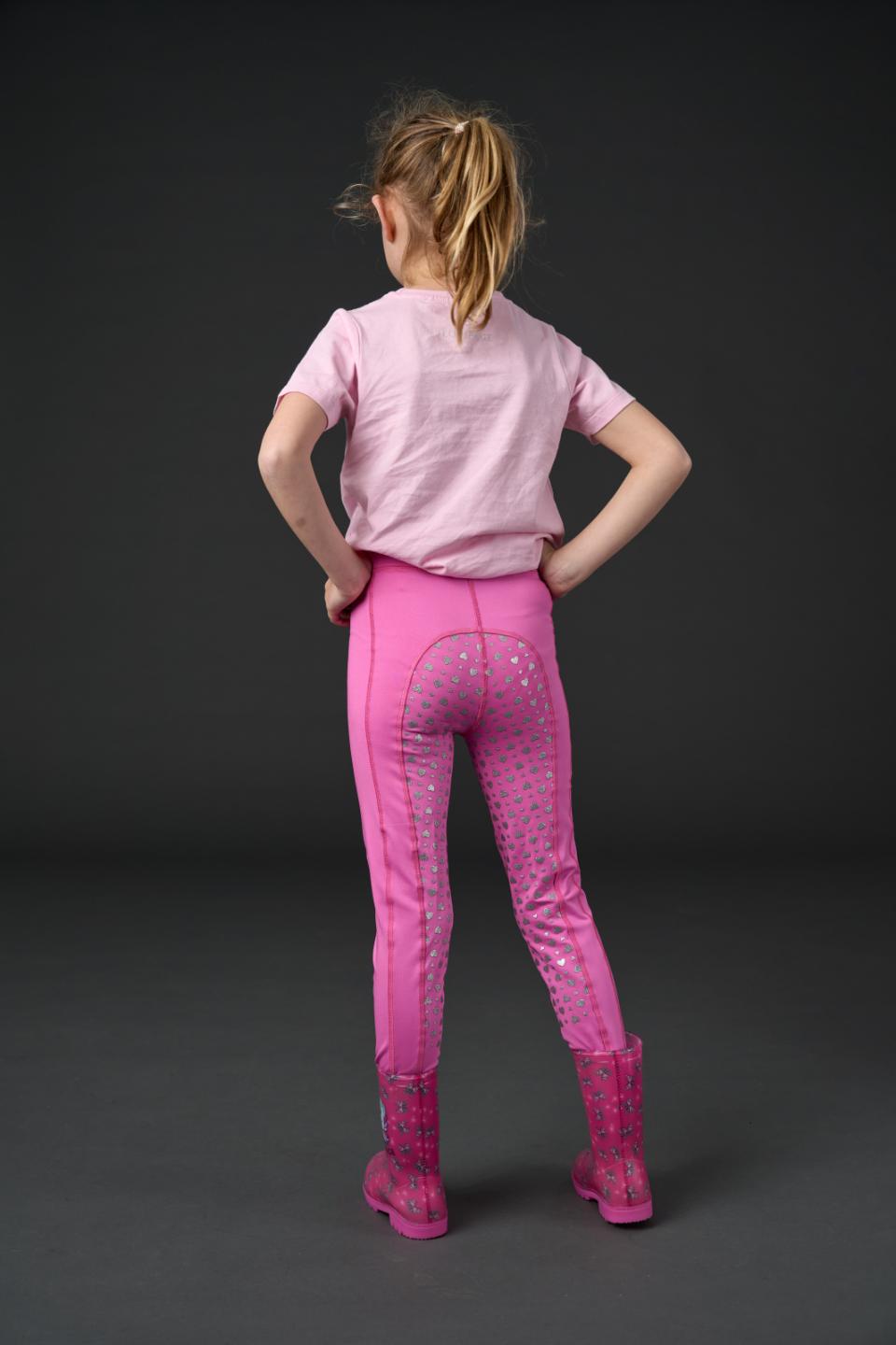 Equipage Molly Heart Glitzer Reitleggings mit vollem Griff