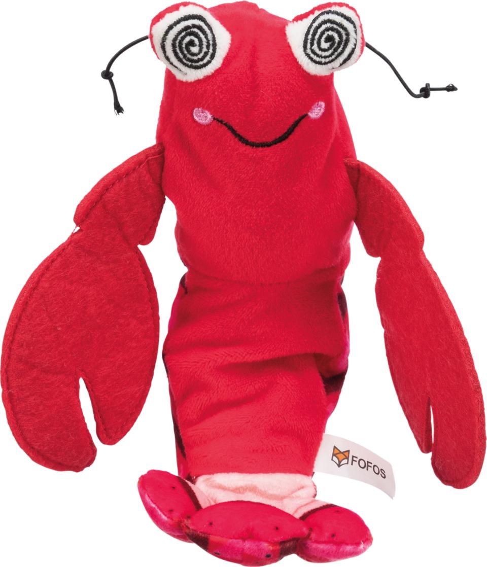 Wriggle shrimp, fabric, catnip