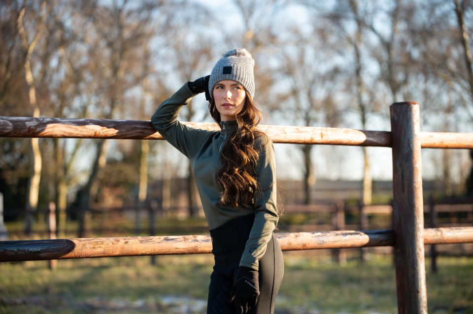 Equipage Scarlet langärmeliges Reithemd mit halbem half-zip