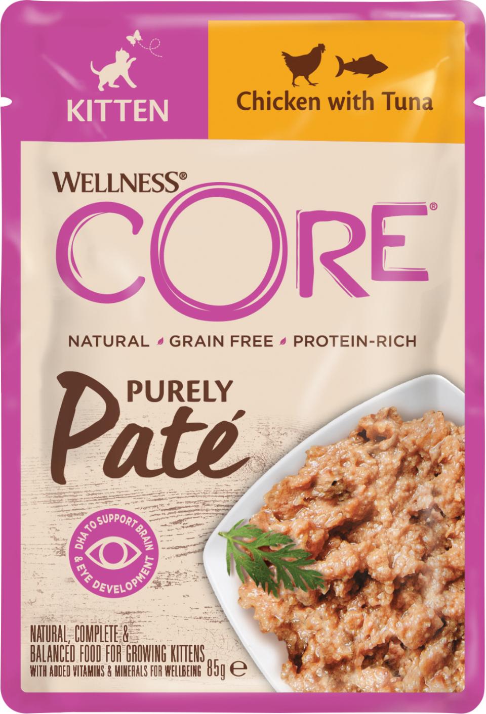 CORE Cat Purely Pate Kitten, Huhn mit Thunfisch