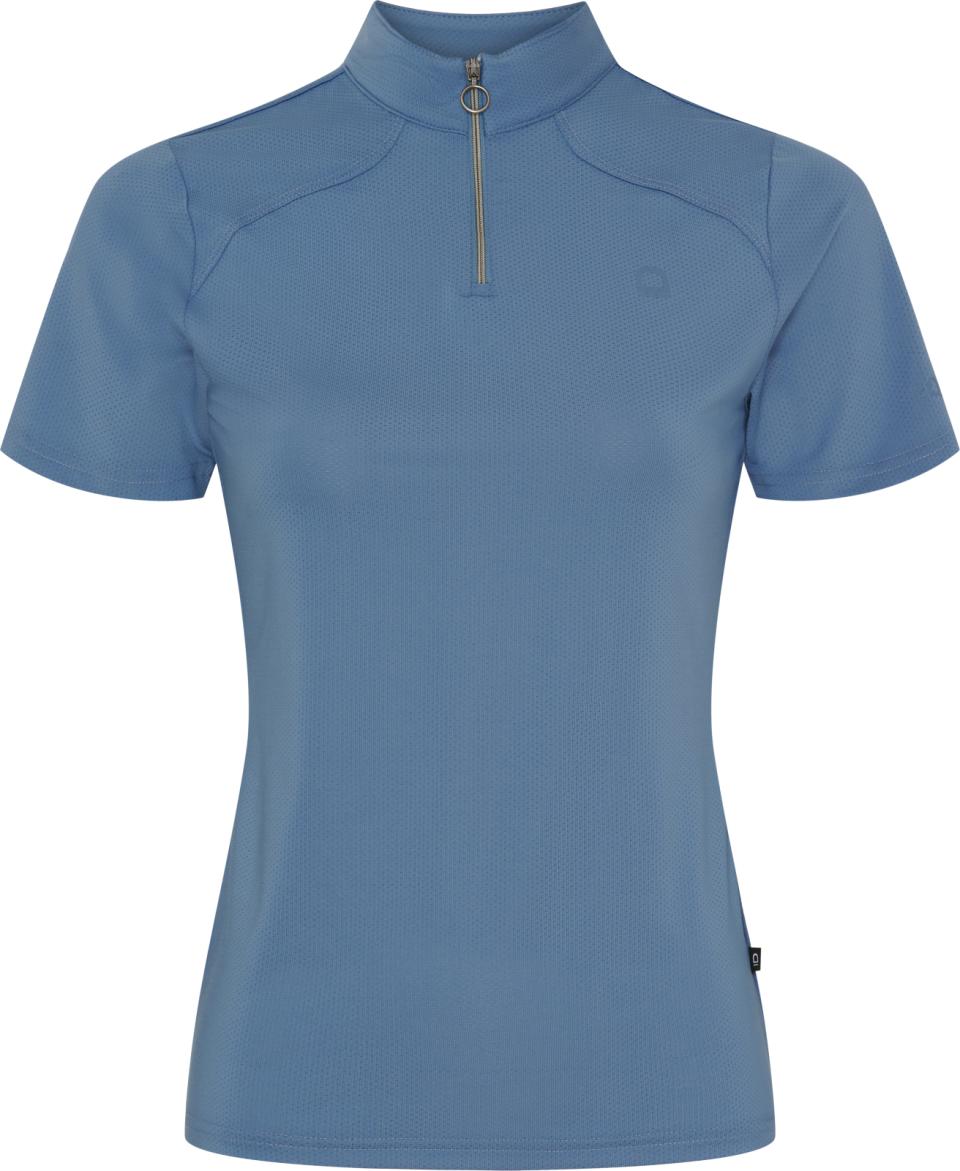 Equipage Hasty Half-zip short sleeve riding blouse