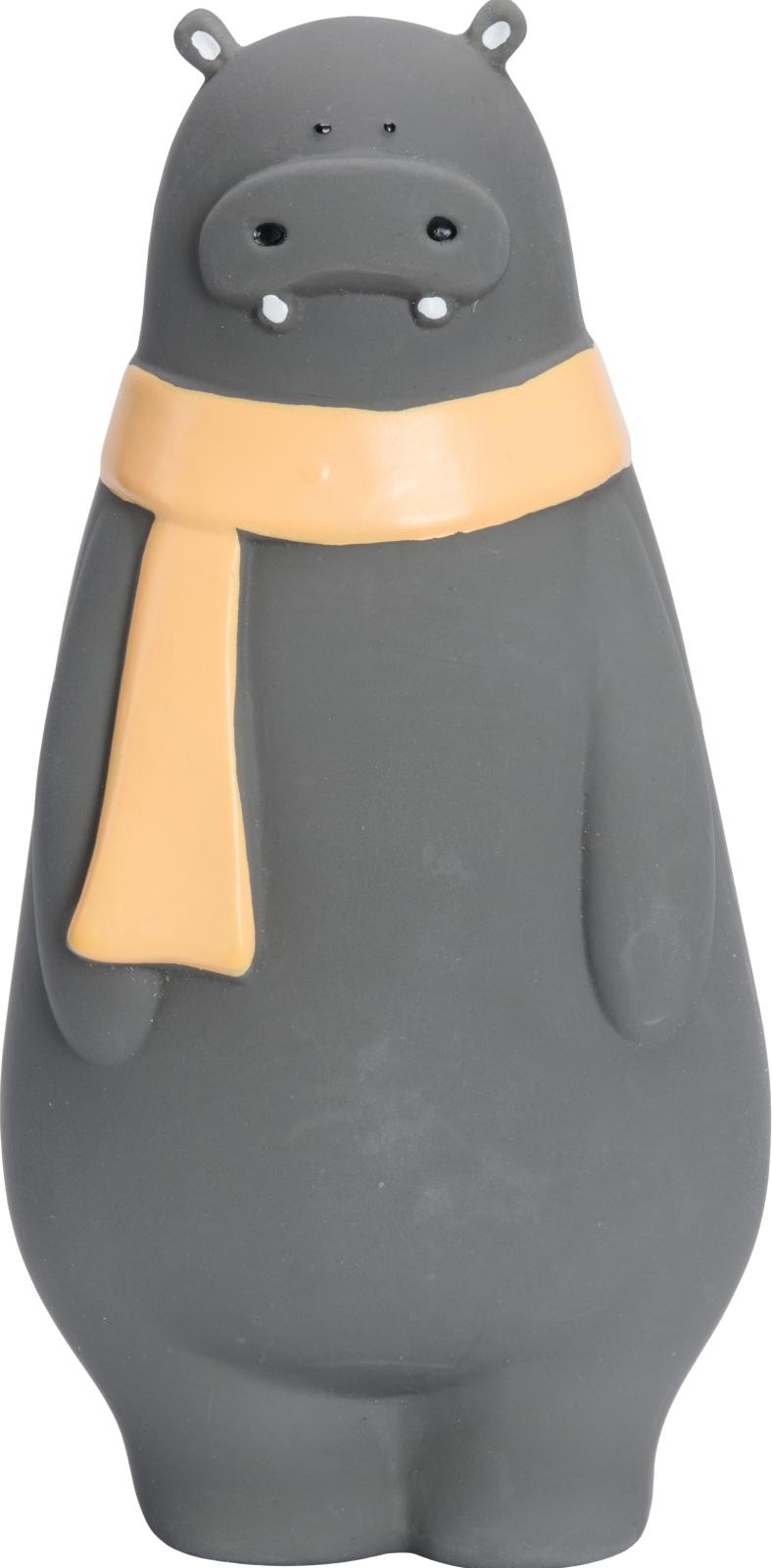 Companion squeaky latex toy, hippo