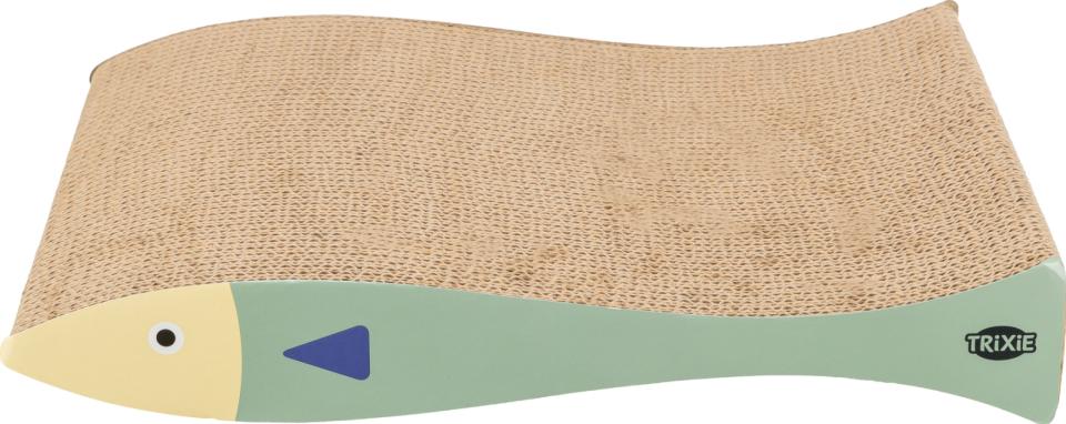 Trixie fish-shaped scratching cardboard with catnip