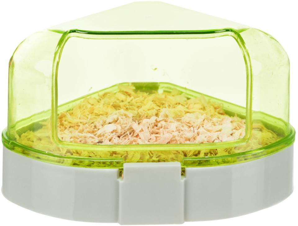 Ecktoilette mit Dach