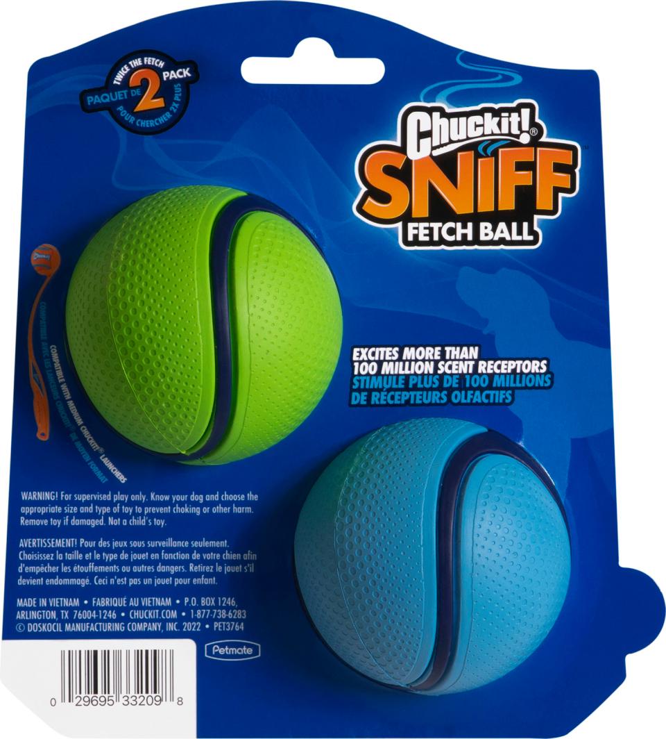 CHUCKIT Sniff fetch bolde (bacon og peanutbutterduft)