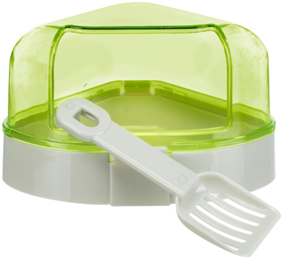 Ecktoilette mit Dach