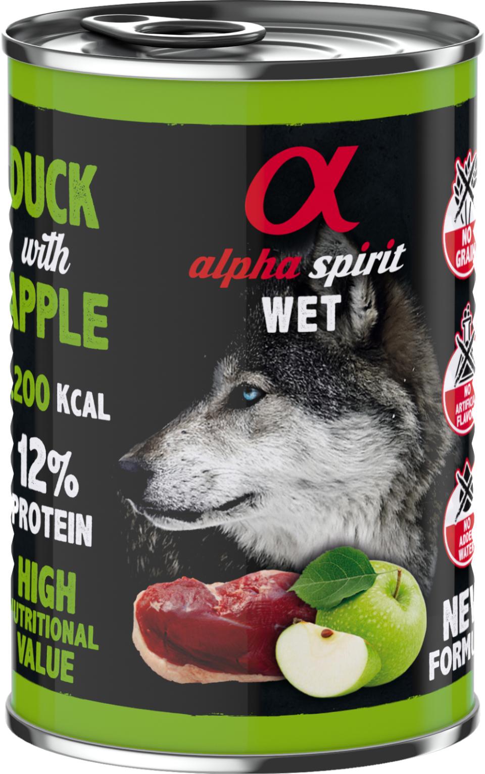 AlphaSpirit Duck with green apple 400 g