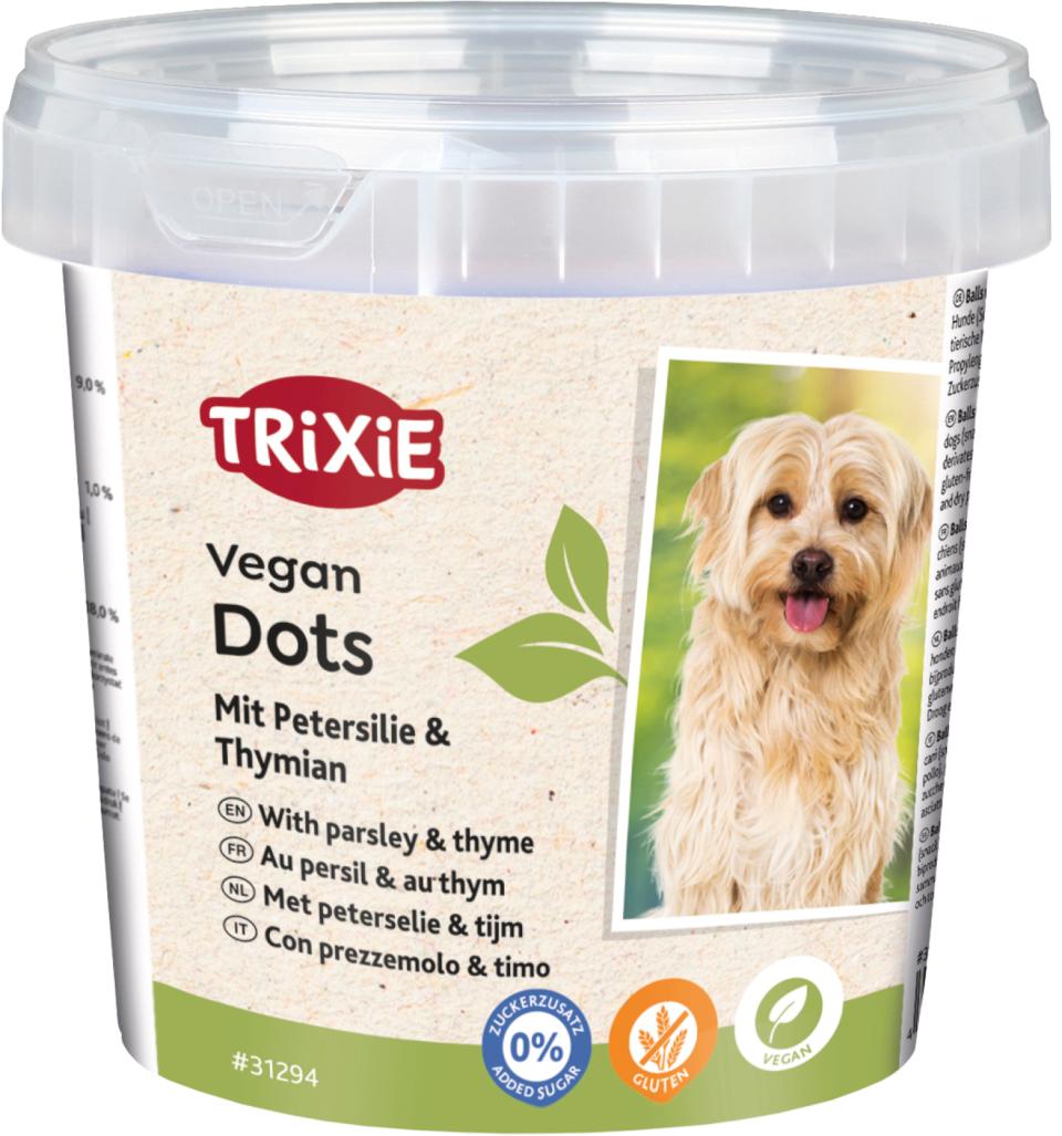 Trixie Vegan Soft Snack Dots with parsley and thyme