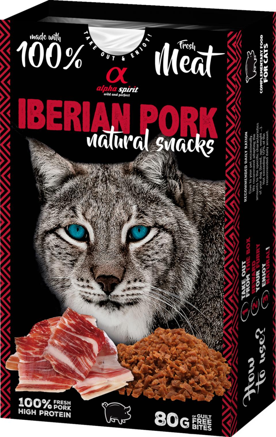 Alpha Spirit Naturals Iberian pork kattesnacks (skinke)