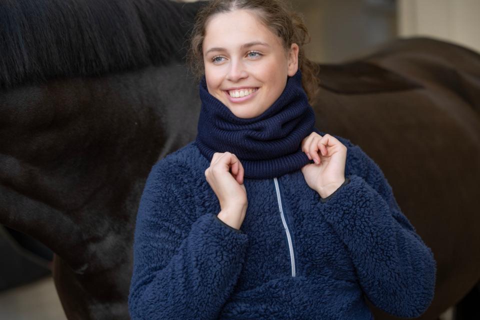 Equipage Vainy Strick-Schlauchschal mit Glitzersteinen