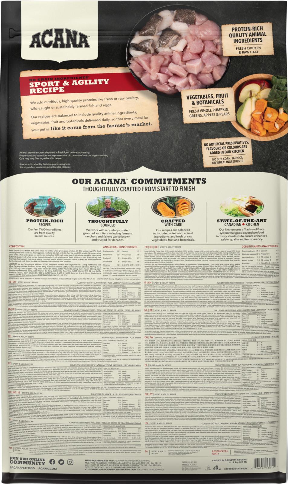 ACANA Dog Range Sport & Agility (chicken and fish)