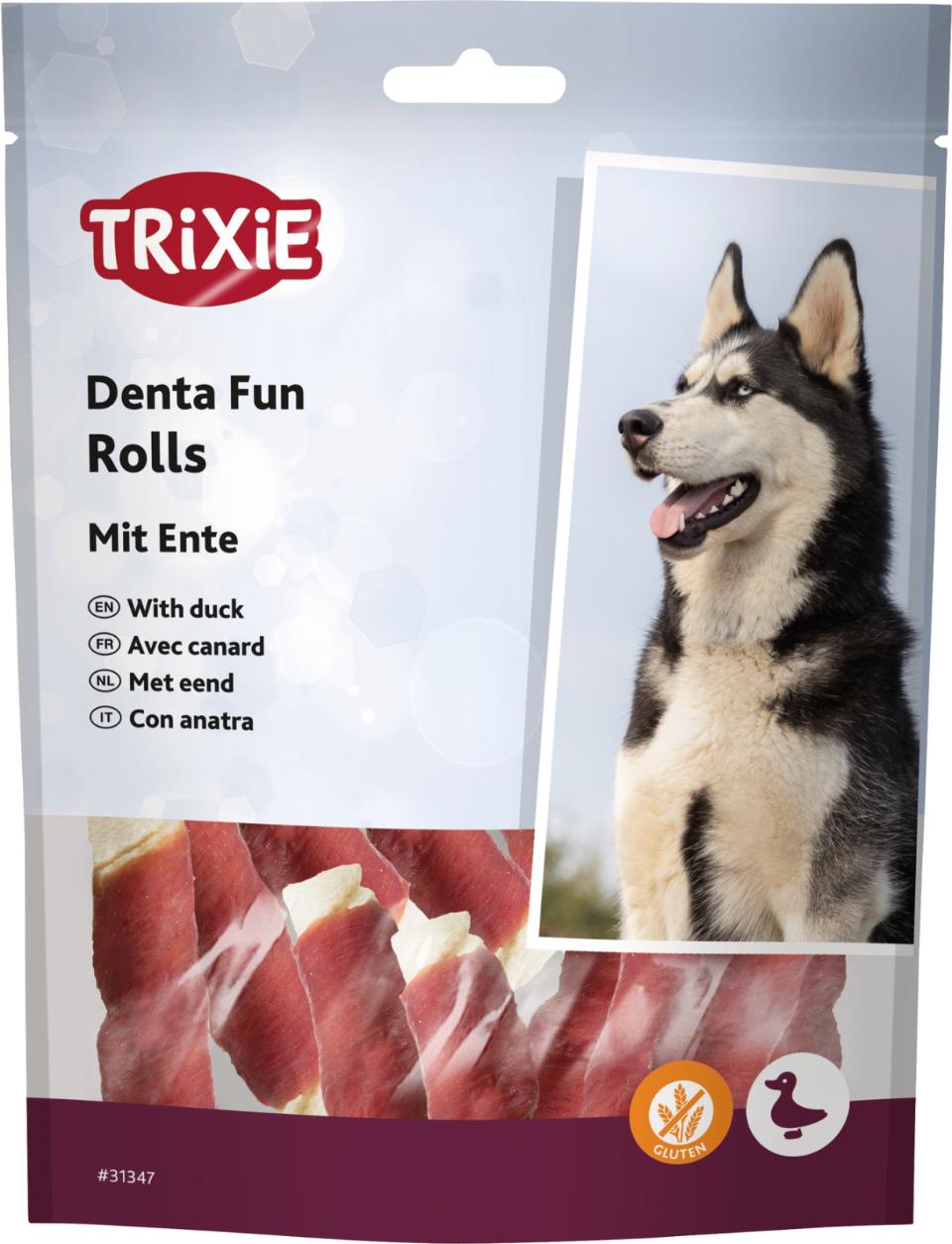 Denta Fun Duck Chewing Rolls, packaged