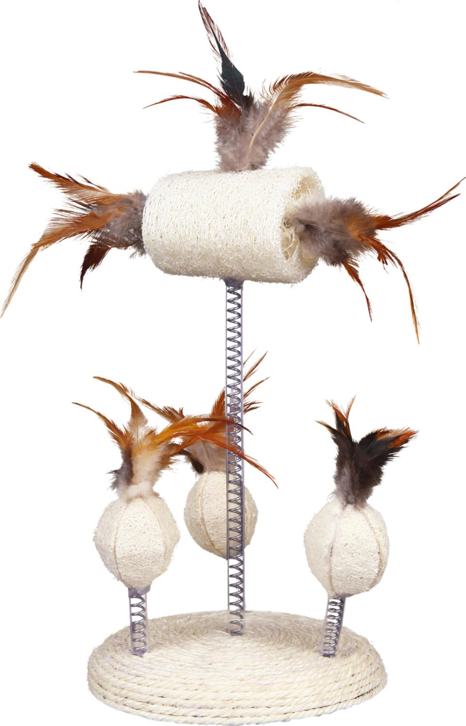 Luffa-Spielzeug auf Spiralfedern, Sisal