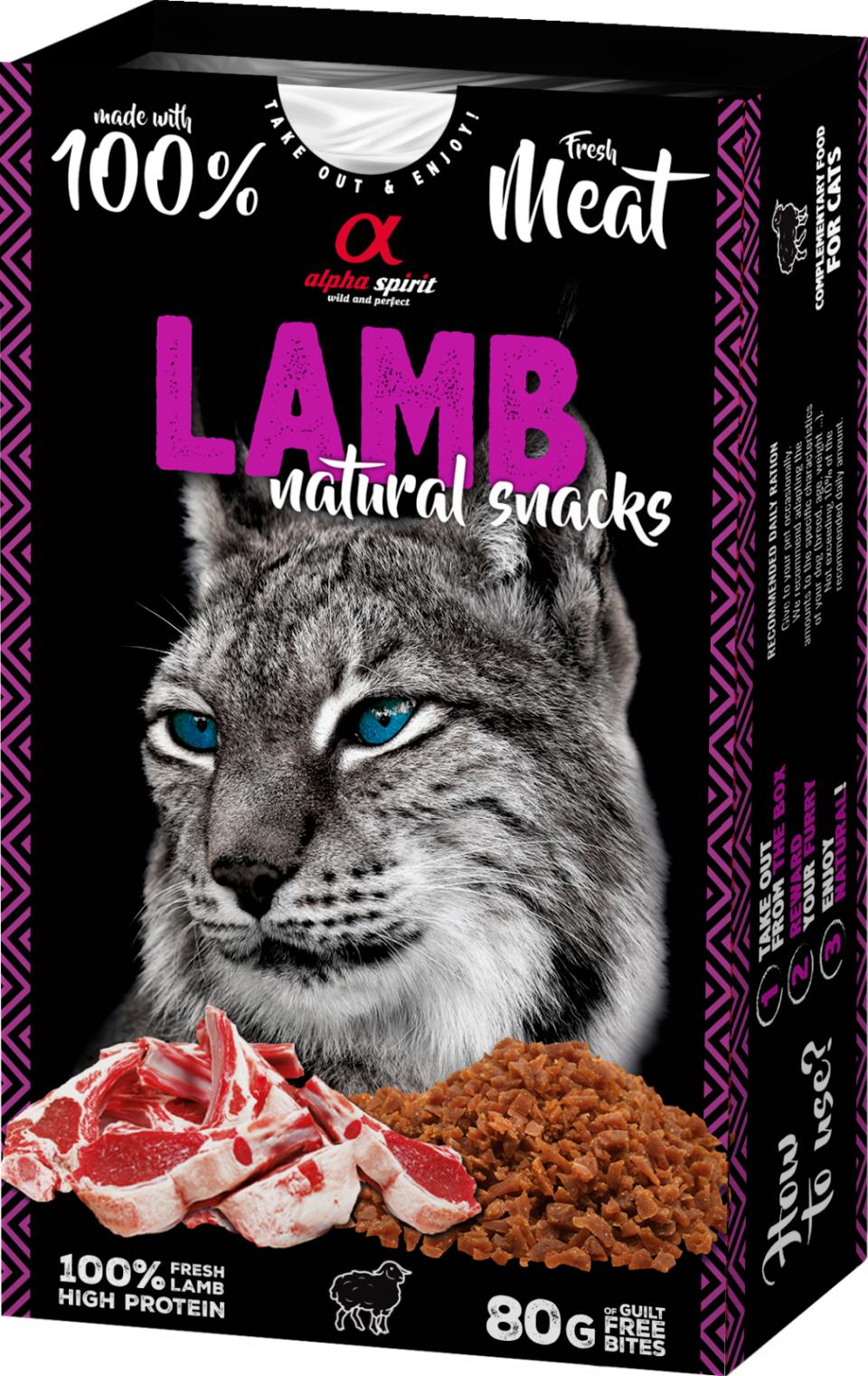 Alpha Spirit Naturals Lamb kattesnacks (lam)