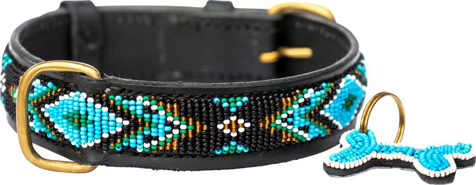 Kampuni håndlaget hundehalsbånd Terese