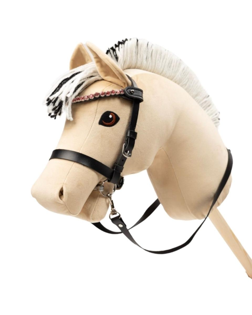 My Hobby Horse Browband, black with pink stones