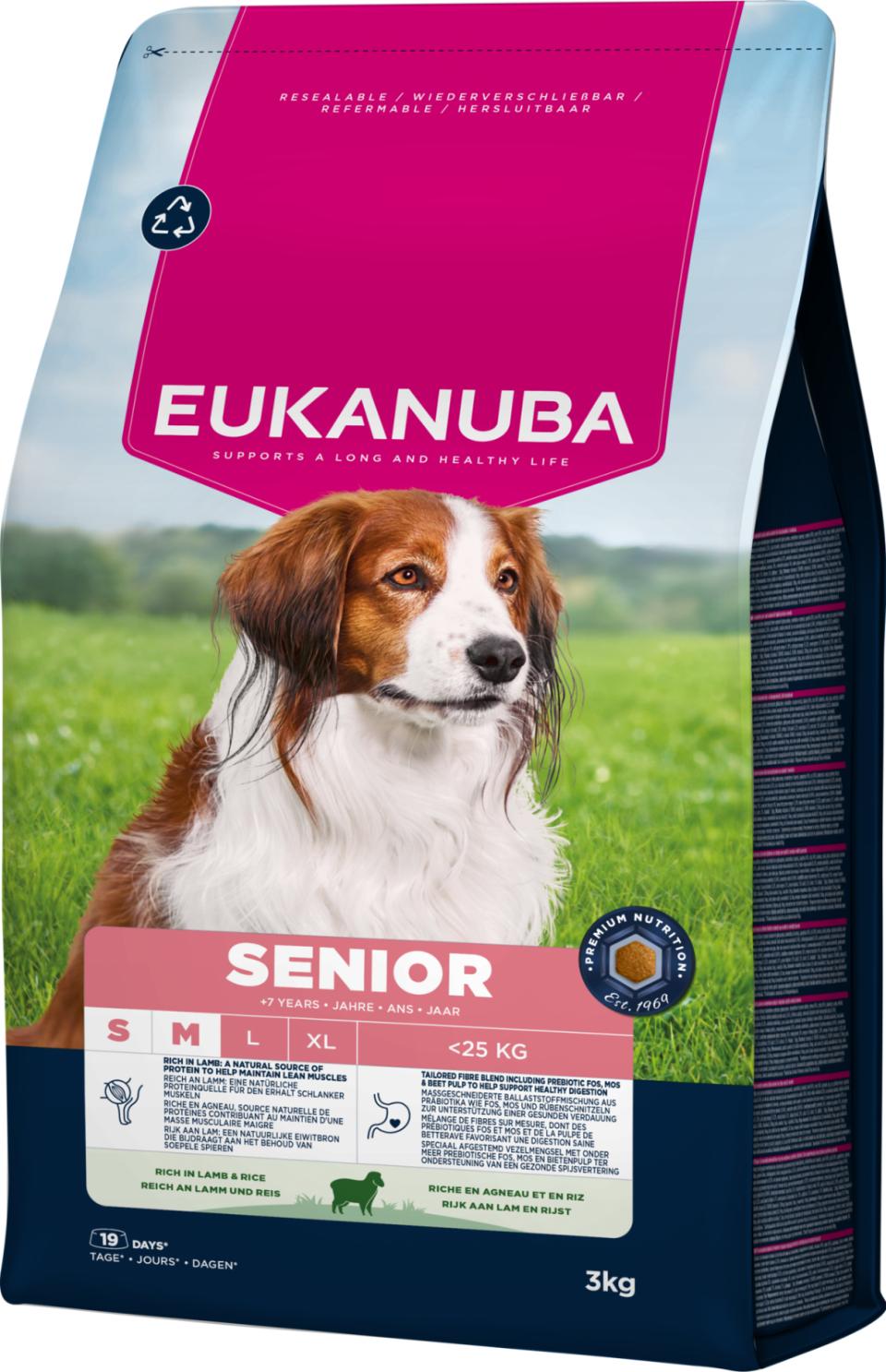 EUKANUBA Senior Small/medium Breed Lam & Ris