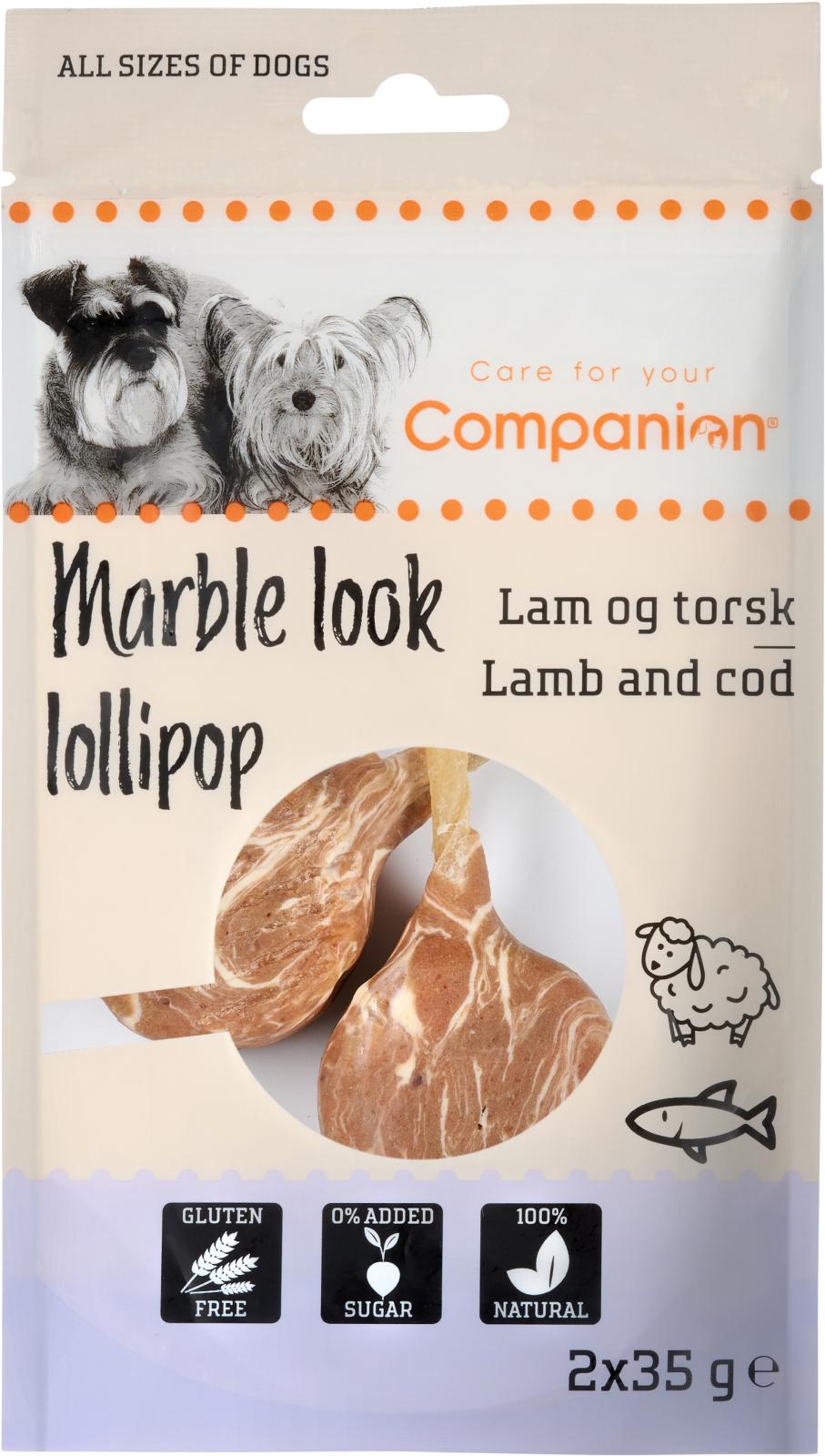 Companion Marble look lollipop (lam og torsk)