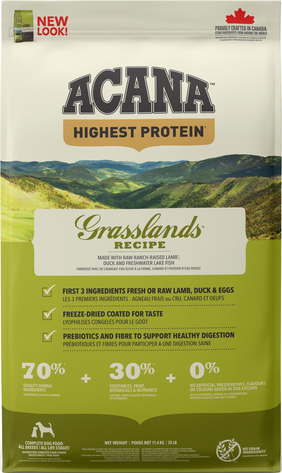 ACANA Highest Protein Dog Grasslands (lamb and duck)