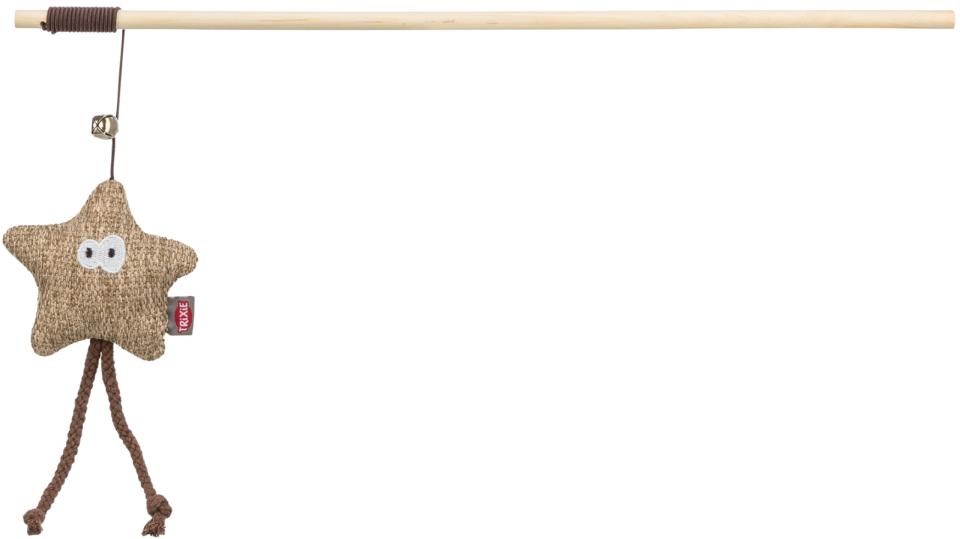 Trixie drilleping med stjerne, plys/træ, katteurt