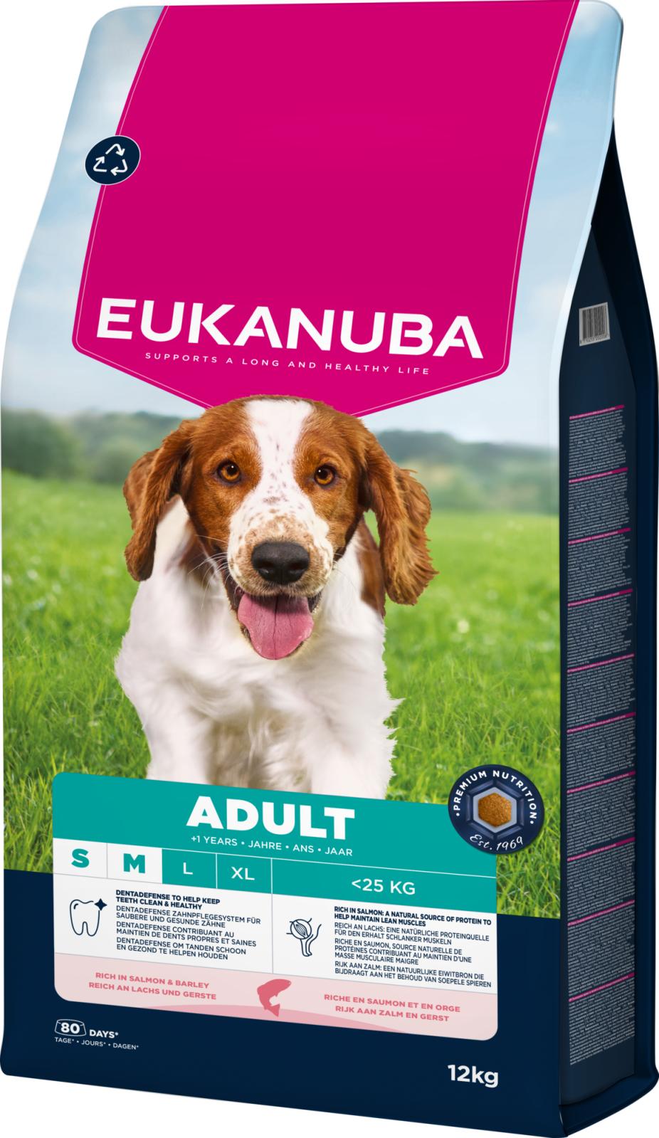 EUKANUBA Adult Small/medium Breed laks & byg