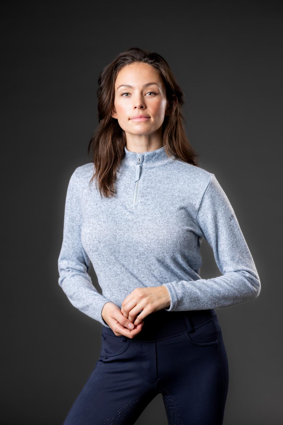 Equipage Stacey langärmeliges Reitshirt mit halbem half-zip