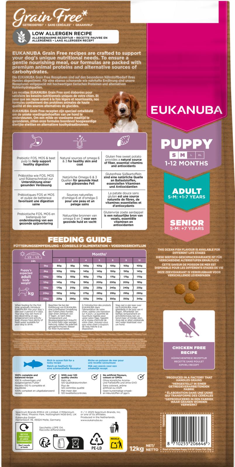 EUKANUBA Puppy & Junior Small/Medium Grainfree Havsfisk
