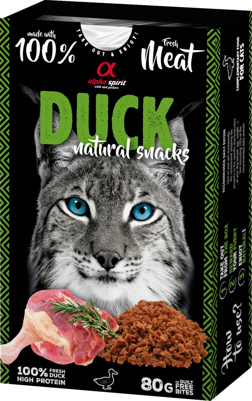 Alpha Spirit Naturals Duck kattesnacks (and)