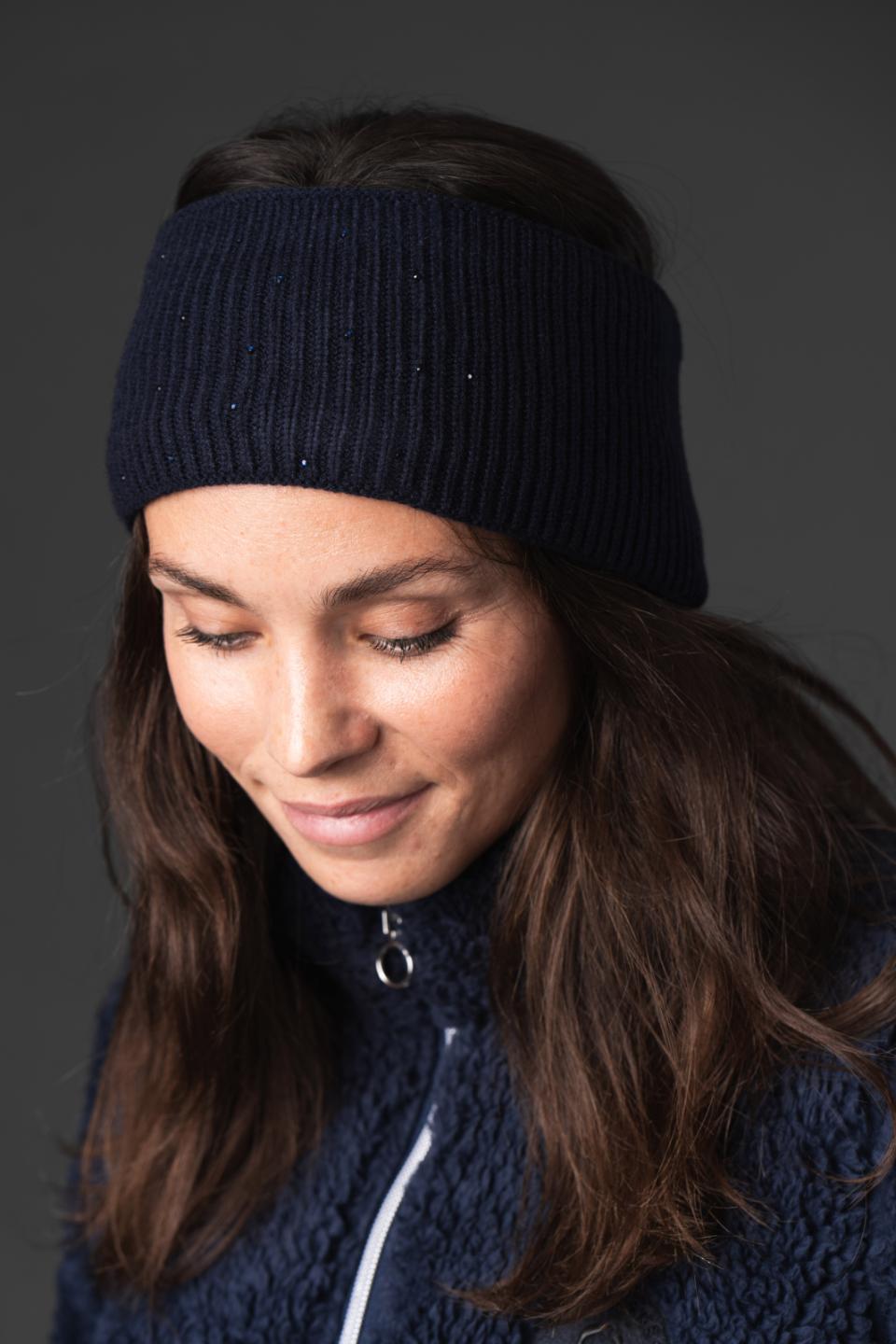 Equipage Vaina glittrigt stickat pannband