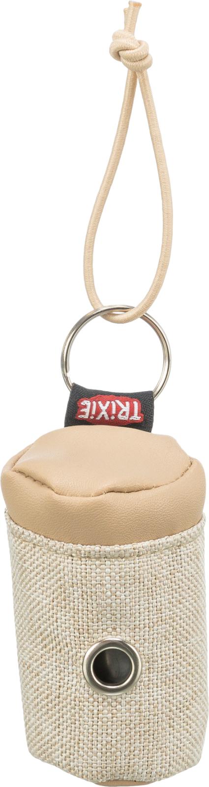Trixie poop bag dispenser in canvas and leather