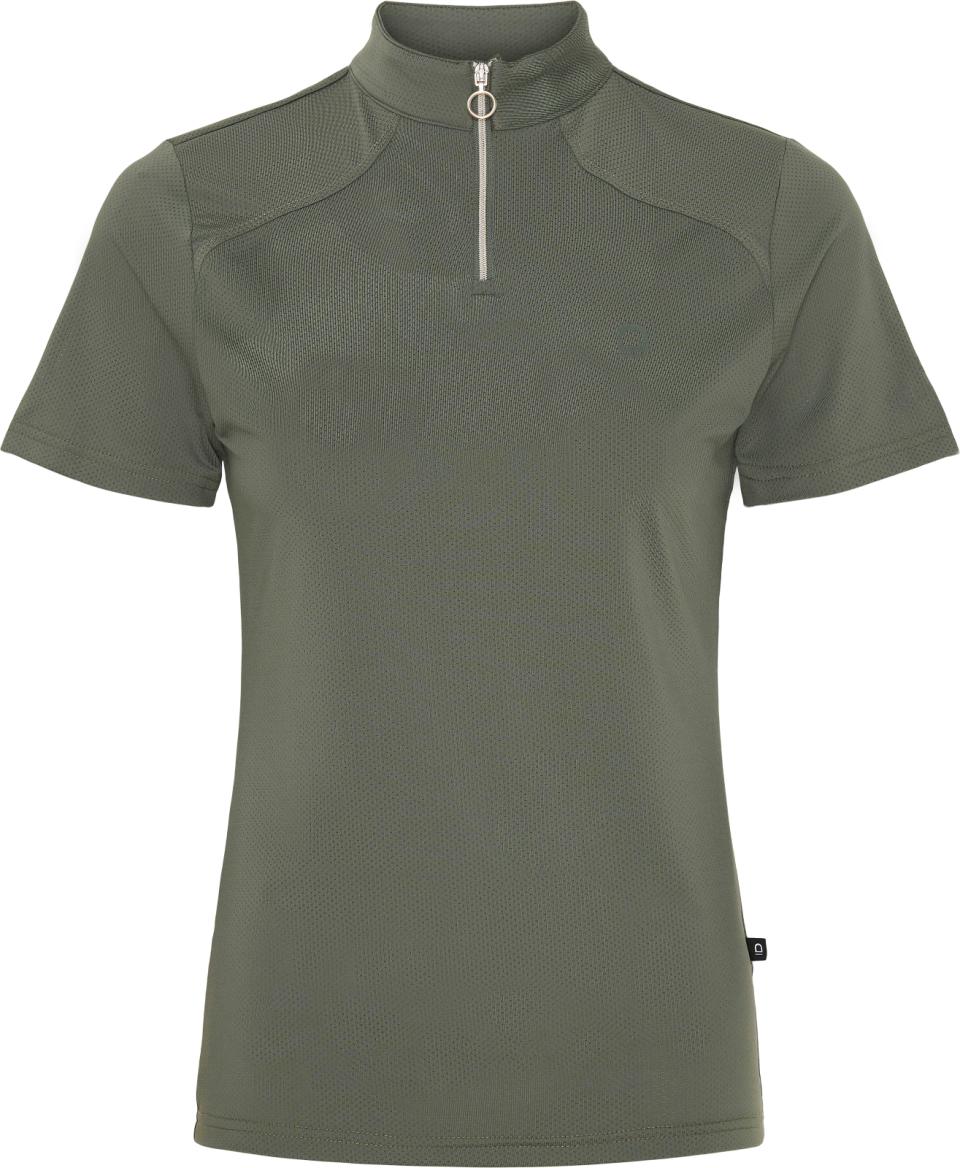 Equipage Hasty Half-zip short sleeve riding blouse