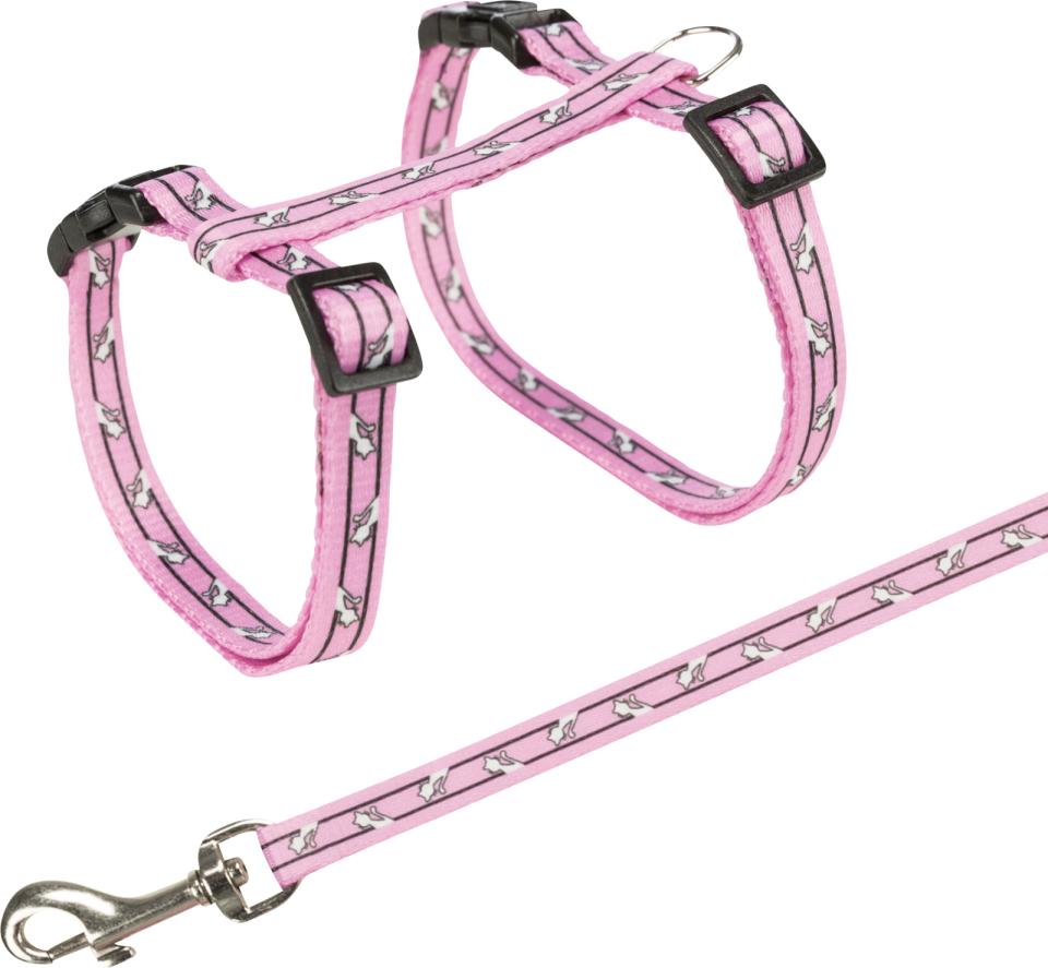 Trixie cat harness (10 mm webbing) with line