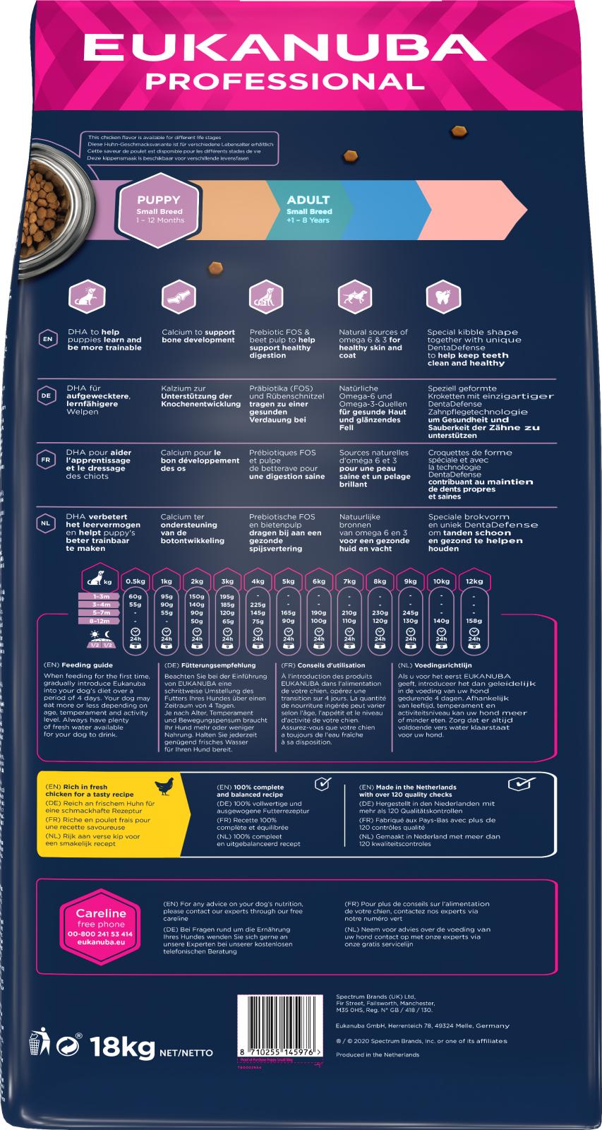 EUKANUBA PRO Puppy Small Breed Kyckling