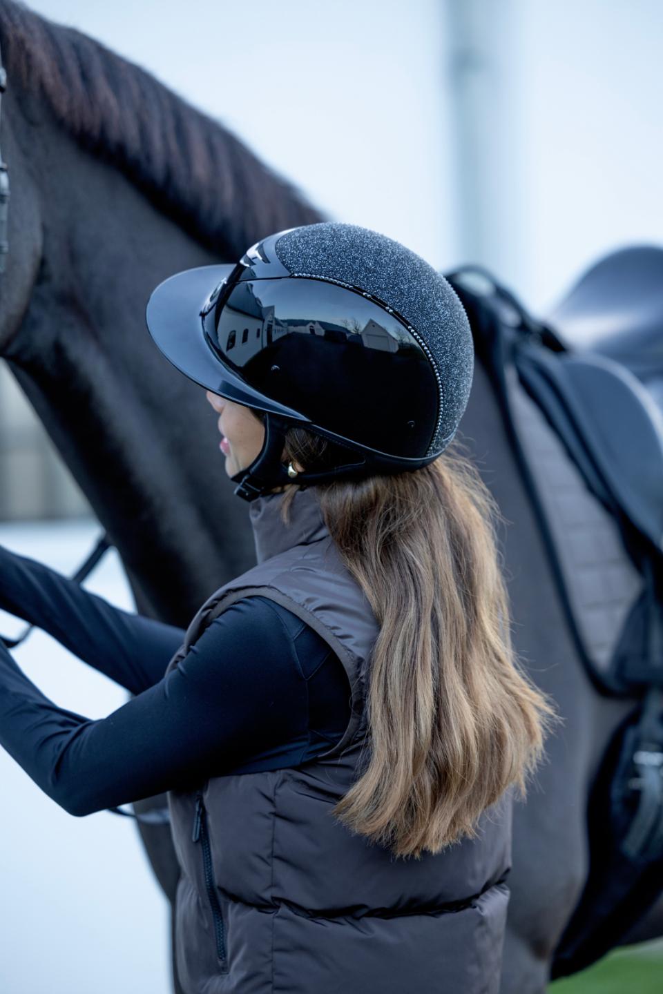 One K Avancé Reithelm - Glitter Top, Swarowski pipe