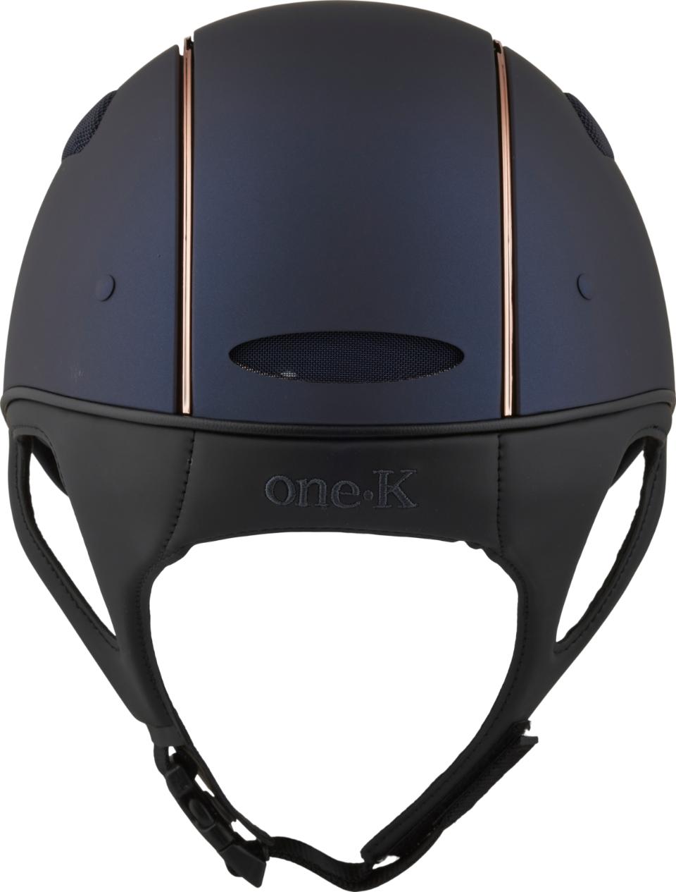 One K Defender Pro Reithelm - mattes Oberteil, rosegoldenes Pipe