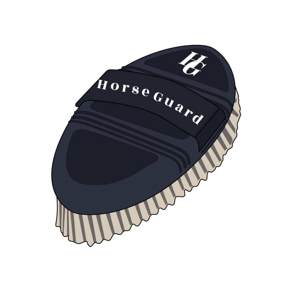 HorseGuard Flexible Kardätsche mit Ziegenhaar