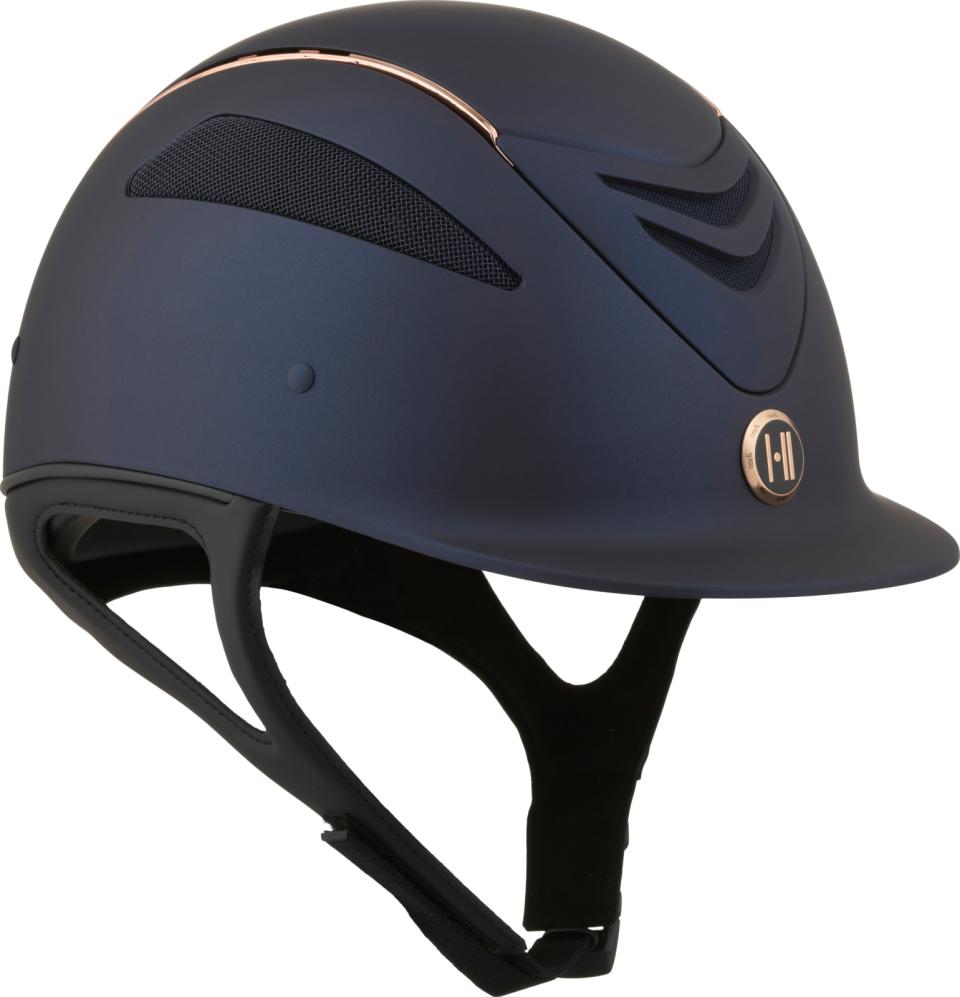 One K Defender Pro Reithelm - mattes Oberteil, rosegoldenes Pipe