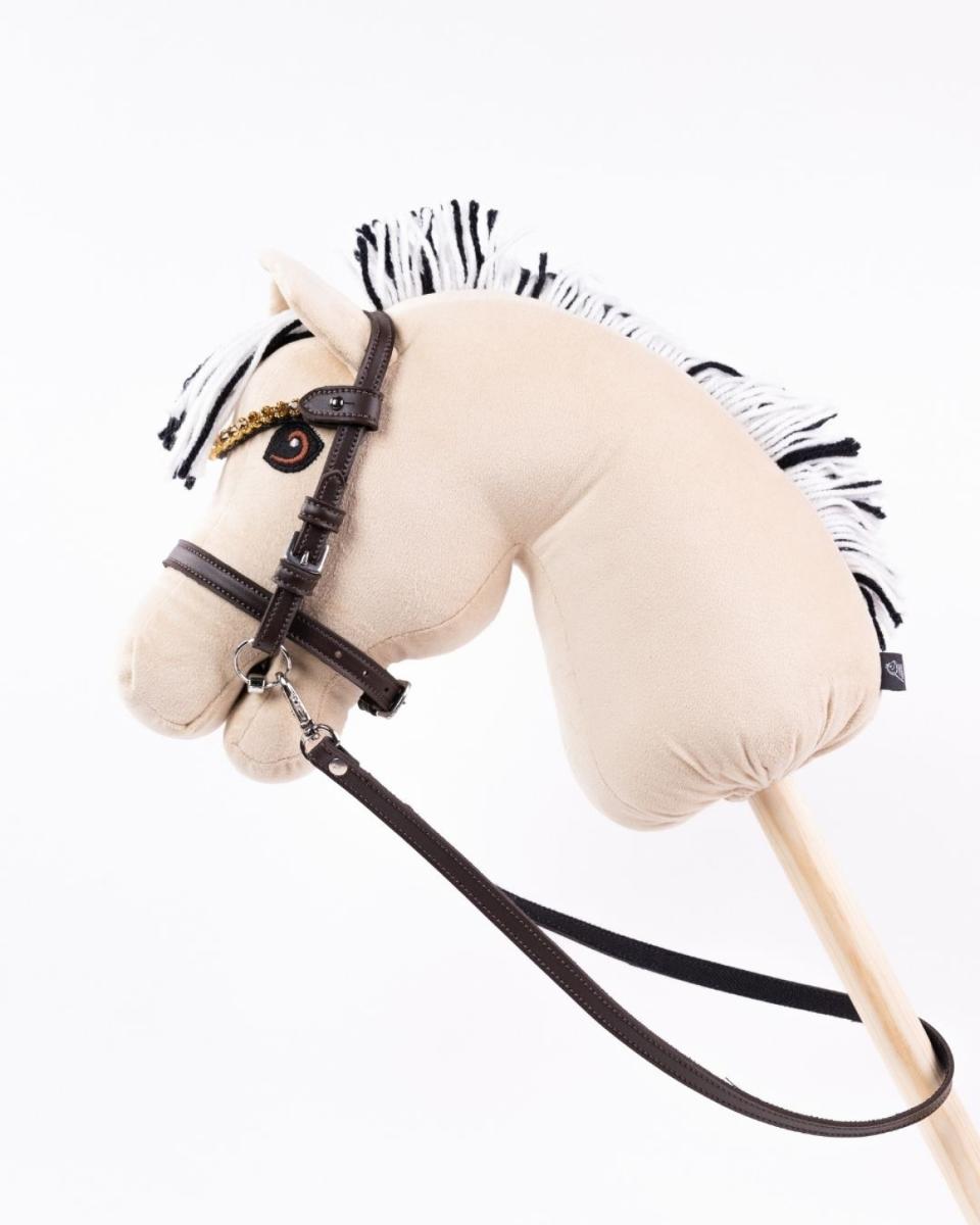 My Hobby Horse Träns brun, med guldstenar