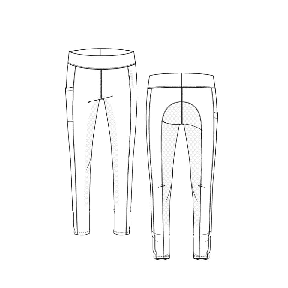 Equipage Molly ridtights med full grip för barn