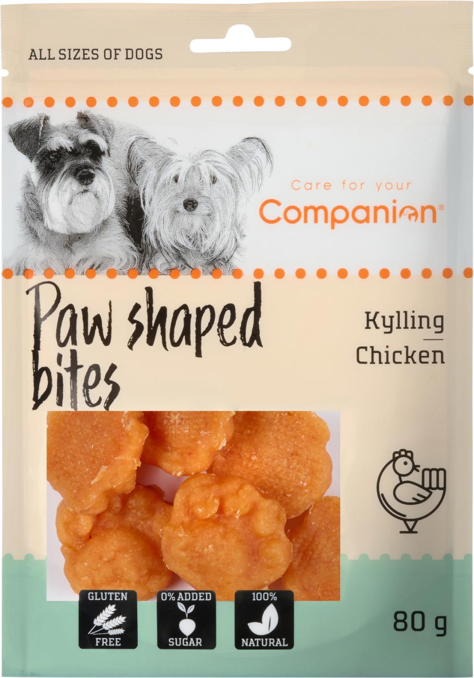 Companion Paw Shape Bites - chicken