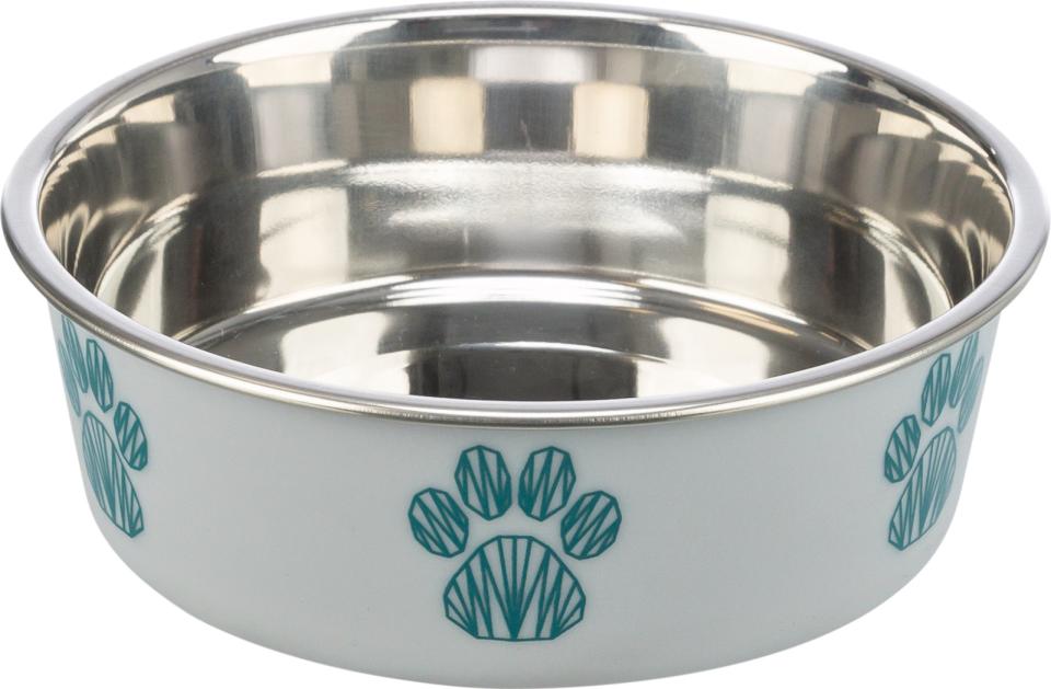 Stainless steel bowl with plastic