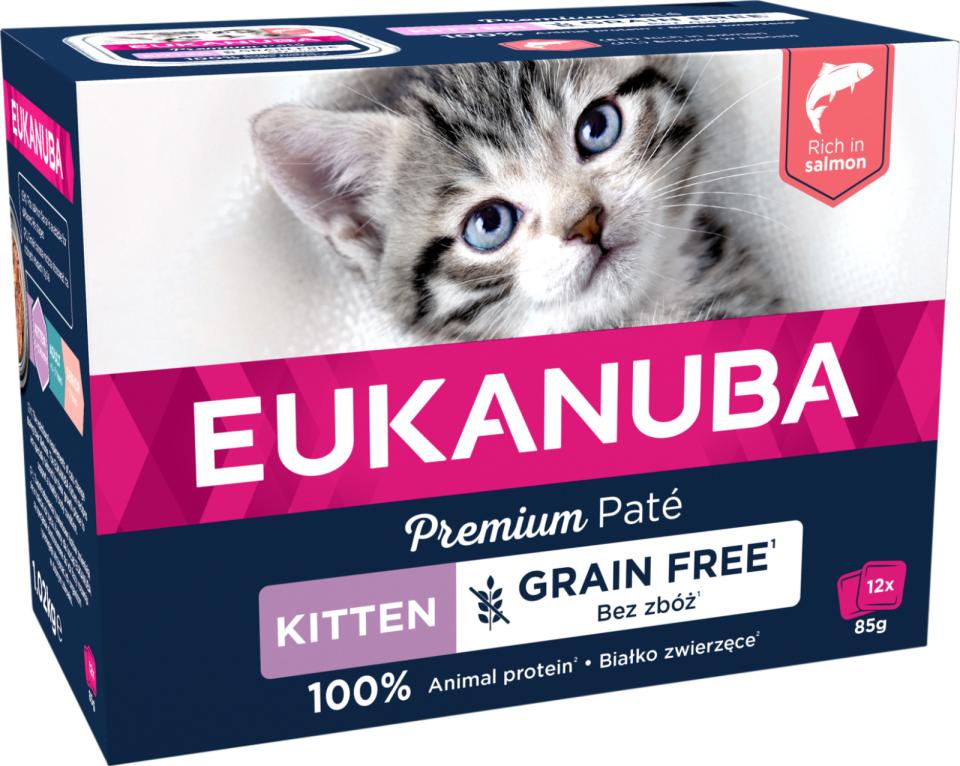 EUKANUBA CAT Kitten Pate, rich in salmon