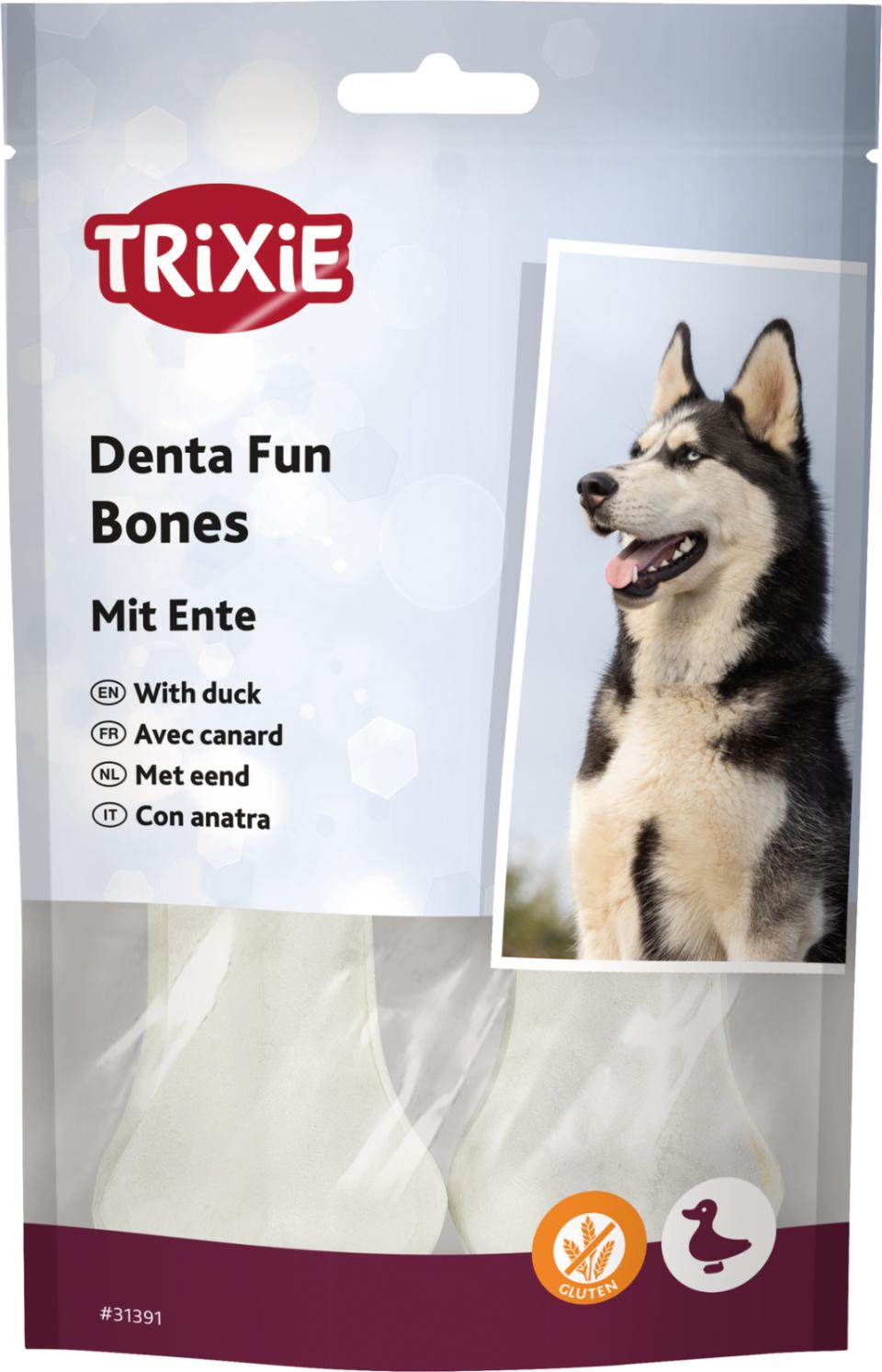 Denta Fun Duck Chewing Bones, packaged
