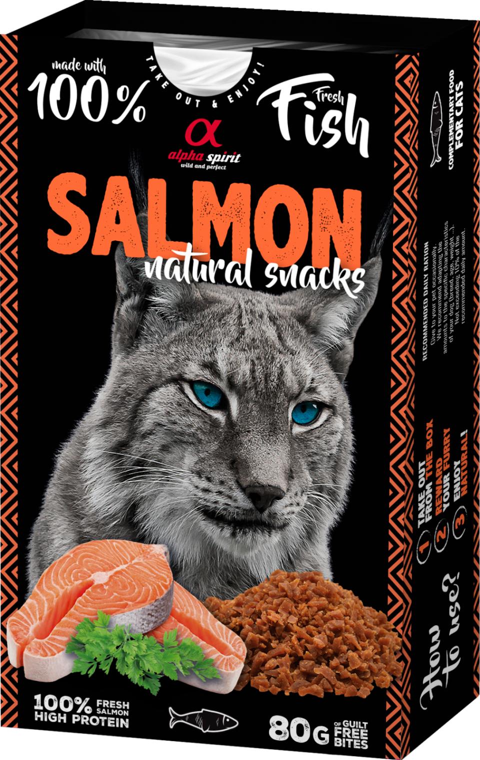 Alpha Spirit Naturals Salmon kattesnacks (laks)