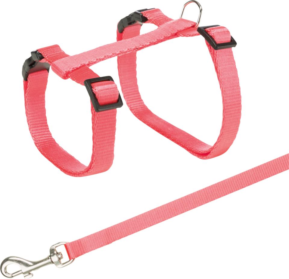 Trixie cat harness (10 mm webbing) with line