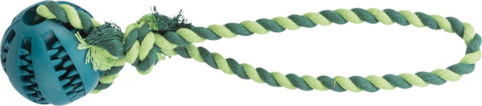 Jolly Paw Naturgummiboll på lina, mintsmak