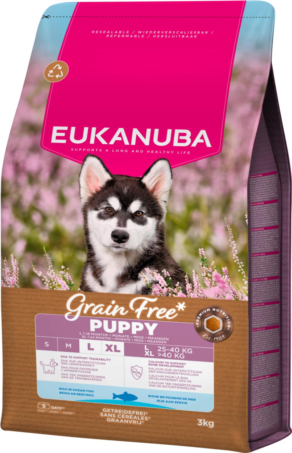 EUKANUBA Puppy & Junior Large Grainfree Havsfisk