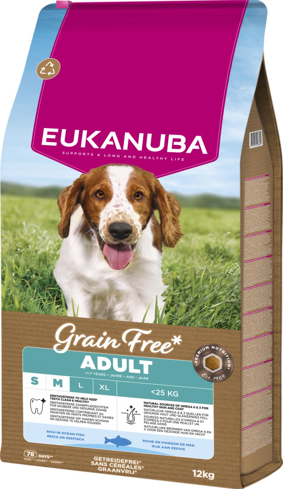 EUKANUBA Adult Small/Medium Grainfree havfisk